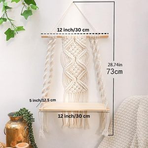 Tapiz de Pared de Macramé Bohemio Indio de Algodón Tejido a Mano, Ideal para Dormitorio, Pasillo, Habitaciones Infantiles y Juveniles, para Toda Ocasión - Product Image 2