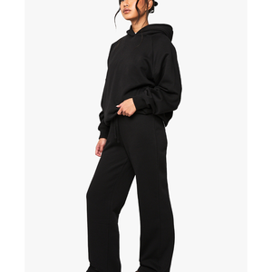 Conjunto Deportivo Personalizado de 2 Piezas para Mujer, 100% Algodón, Felpa, Color Sólido, Transpirable, para Entrenamiento de Fútbol, Sudadera con Capucha, Invierno - Product Image 1