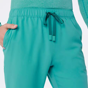 กางเกงสครับแพทย์สั่งทำพร้อมโลโก้ขายส่ง คุณภาพสูง ผ้าแคนวาสยืดหยุ่น แห้งเร็ว ระบายอากาศได้ดี ยูนิเซ็กซ์ กันยับ ชุดทำงาน OEM - Product Image 5