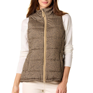Winter Custom <b>Cropped</b> Sleeveless Women's Waterproof Breathable Windproof <b>Zip</b>-<b>Up</b> Quilted Padding Eco-Friendly Canvas Reversible - Product Image 1
