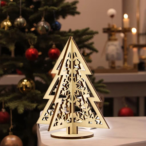 Décoration de table de Noël en bois 3D personnalisée, figurine jouet de conception nouvelle, cadeau - Product Image 3