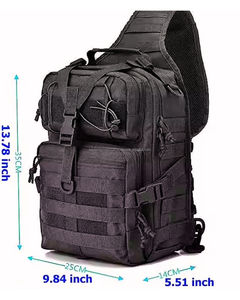 Sac à dos tactique compact à dos souple avec fermeture éclair, compartiment intérieur tactique, grande capacité, en polyester - Product Image 2