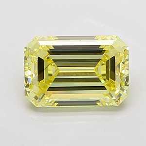 Diamante Suelto Cultivado en Laboratorio con Certificación IGI, Corte Esmeralda, Color Amarillo Fantasía, CVD, VVS VS, Corte Excelente para Joyería Fina - Product Image 1