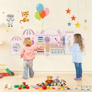 Tavola delle Attività Montessori 11 in 1 Stile Castello Rosa per Bambini 3+ Anni, Gioco Sensoriale per lo Sviluppo delle Abilità - Product Image 6