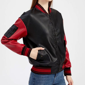 Custom Winter Zipper <b>Long</b> Sleeve Women <b>Leather</b> <b>Jacket</b> Genuine Soft Fabric Office Wear Breathable Comfortable Womens <b>Jackets</b> - Product Image 3