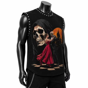 Custom Black Tank <b>Top</b> 100% Cotton Soft Fabric Sleeveless Eco-Friendly Quick Dry Crew Neck T Shirt Trendy Streetwear Men's OEM - Product Image 5