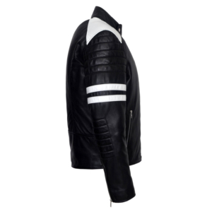 Veste en cuir de mouton véritable pour homme, style café racer, veste en cuir de moto décontractée et tendance, fabrication OEM ODM en gros - Product Image 6