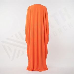 2025 OEM Kimono Abaya pour femmes musulmanes, en tissu polyester épais, doux et très extensible, col en V, manches longues, pour fêtes, Ramadan, mariages - Product Image 2