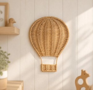 Girl Bedroom <b>Boho</b> Airship Woven Ornament Art rattan <b>decorate</b> kids Natural Plant Material Travel Wall Display - Product Image 2
