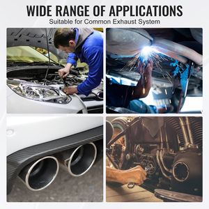 Kit di Scarico Universale Fai-da-Te in Acciaio Inox a 8 Pezzi, Tubo di Scarico Grande Antiruggine con Giunto a Innesto Rapido, Sistemi di Scarico Tuning - Product Image 6