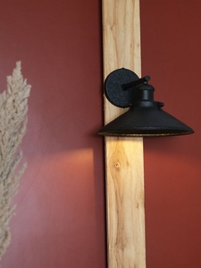 Lámpara de pared negra industrial vintage, aplique de metal retro con LED para interiores, decoración de lujo para dormitorio, mesita de noche, sala de estar, pasillo, escaleras - Product Image 3