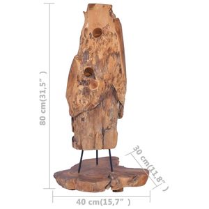 Porte-bouteilles en teck massif pour 8 bouteilles 15,7''x11,8''x31,5'' - Solution de rangement élégante et durable - Product Image 3