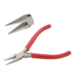 Pince à bec micro en acier inoxydable de 115 mm avec poignée en PVC pour sertissage, coupe, pêche, fabrication de bijoux, artisanat DIY, et circlips - Product Image 1