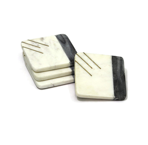 Posavasos de Piedra Hexagonal, Superventas, Accesorio de Mesa de Piedra Gris, Juego de Posavasos de Mármol Natural de Lujo - Product Image 4
