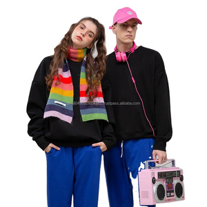 Suéter de cuello redondo de moda de primavera y otoño 380g suéter multicolor pesado Sudadera con capucha para hombre - Product Image 2