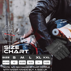Gants de moto pour hommes et femmes, en cuir noir, compatibles écran tactile, avec protection rigide des articulations, coupe-vent et isolés thermiquement - Product Image 6