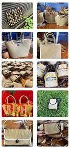 Bolsos promocionales de paja de Vietnam, bolso de paja pintado con logotipo grabado personalizado para mujer, para regalo, productos de paja para eventos 2025 - Product Image 2