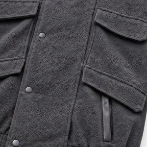 Veste décontractée pour femmes, vêtements d'extérieur chauds pour l'hiver, couleur unie, manches longues, veste décontractée avec logo personnalisé, plusieurs poches pour femmes - Product Image 6