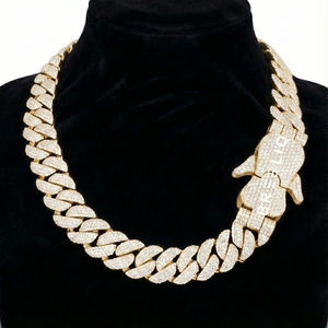 Cadena Cubana de Diamantes Cultivados en Laboratorio para Hombre y Mujer, Plata de Ley 925, Corte Brillante, Chapado en Rodio Pesado, Joyería para Fiestas y Bodas Estilo Hip Hop - Product Image 4