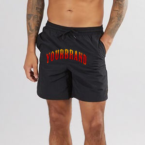 Nouveaux shorts de sport pour hommes en molleton de coton épais, couleur unie, poches latérales, imprimé personnalisé, coupe ajustée - Product Image 6