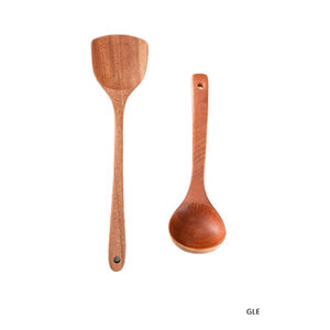 Juego de Utensilios de Cocina de Bambú Natural de 36 Piezas con 5 Cucharas Ranuradas y para Ensalada y Espátula - Product Image 2