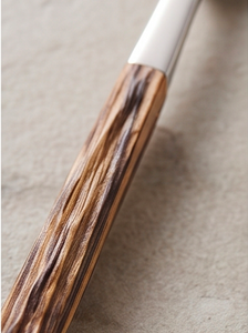 Juego de cubiertos minimalistas de metal Acme, de acero inoxidable con mango de madera, aptos para lavavajillas, utensilios para comedor de bodas y restaurantes. - Product Image 2