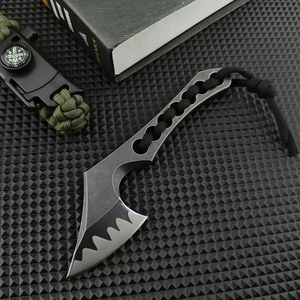 Cuchillo para Pizza Táctico Portátil Mini con Mango de Madera en Forma de K, Hoja de Acero Forjado de 9 Pulgadas, Grado Industrial para Cortar Pizza - Product Image 4