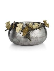 Ensemble de bols à fruits secs en acier inoxydable de luxe, poli, artisanal indien traditionnel, durable, avec motifs floraux et papillons artistiques - Product Image 2