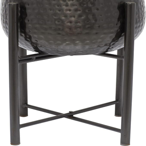 Cosmo Living by Cosmopolitan Metal Indoor Outdoor <b>Planter</b> <b>Large</b> <b>Planter</b> Pot with Removable Stand, Set of 2 <b>Planters</b> - Product Image 4