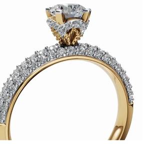 แหวนเพชรทรงกลมเพาะเลี้ยงแบบโซลิแทร์ มีให้เลือกทั้งทองคำ 9, 14 และ 18 กะรัต สีเหลือง โรสโกลด์ และสีขาว ดีไซน์เรียบหรูมินิมอล - Product Image 4