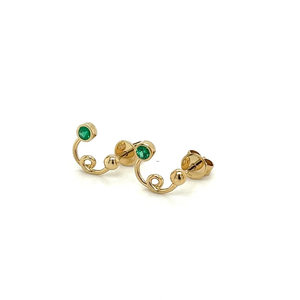 Minimalist 18K <b>Solid</b> Gold Stud Earrings with Diamond Bezel Setting IGI Certified for Women's Wedding & Everyday Wear - Product Image 1
