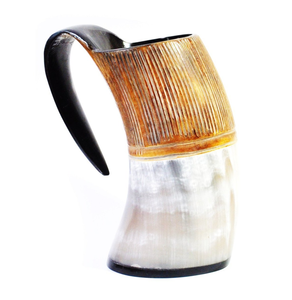 Jarra de Cerveza Vikinga Medieval Hecha a Mano con Cuerno Real, Taza de Cuerno Natural, Decoración Rústica para Bar - Product Image 4