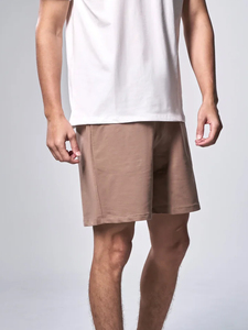 Pantalones Cortos de Algodón para Hombre, Cintura Elástica, Color Sólido, Cierre con Cordón, Tejido Transpirable, Ecológico, para Gimnasio - Product Image 3