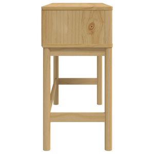 Mesa consola FLORO de madera maciza de pino, color marrón encerado, 35.2"x14.4"x28.7" - Product Image 6