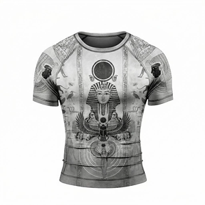 Camiseta de compresión de manga corta para hombre, con tejido de secado rápido y ecológico, para adultos, BJJ, MMA, entrenamiento, gimnasio, fitness. - Product Image 1