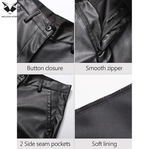Nouveauté 2026 – Short en cuir noir respirant pour homme, tendance, confortable, avec logo personnalisé, haute qualité, style clubwear et streetwear - Product Image 5