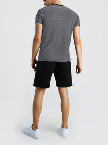 Camiseta de Hombre 2026, Manga Corta, Cuello Redondo, Rayas, Corte Ajustado, Casual, 100% Algodón Tejido, Transpirable, Largo Regular - Product Image 4