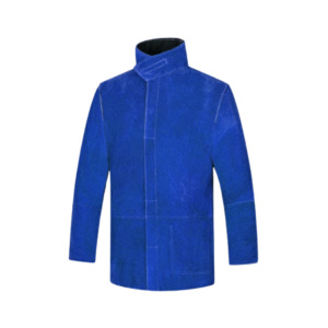 Veste de soudeur en cuir de vachette pleine fleur robuste, protection industrielle, ignifuge, anti-rayonnement, anti-vapeur, résistante à la chaleur - Product Image 2