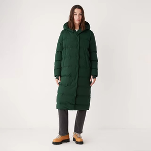 Top And High Quality Women’s Long Puffer Jacket Water-Resistant Polyester Fill Warm Hooded Jacket - Product Image 4