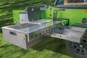 Remorque de camping tout-terrain robuste 4x4 avec tente latérale pliable et cuisine coulissante pour le camping - Product Image 4