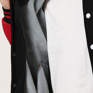 Chaqueta Letterman de Invierno para Hombre, Estilo Minimalista con Logotipo Frontal, Aspecto Casual, Tela Suave para Moda Urbana y Uso Diario - Product Image 5