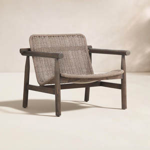 Modern Handmade Woven <b>Lounge</b> <b>Chair</b> with Solid Wood Frame, Custom Furniture Manufacturing for Resort and Luxury Interior Projects - Product Image 1