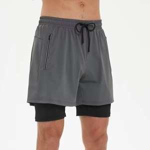 Pantalones Cortos Deportivos 2 en 1 para Hombre, Ligeros, Transpirables, de Cintura Elástica, Doble Capa, para Correr, Gimnasio - Product Image 6