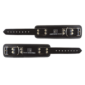 สายรัดข้อเท้าหนังพรีเมียมสำหรับเครื่องออกกำลังกายแบบสายเคเบิล ปรับระดับได้ พร้อมแผ่นรองรับรูปตัว D สำหรับบริหารกล้ามเนื้อก้นและขา - Product Image 2