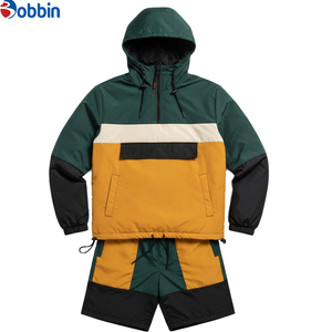Conjunto de Chándal de Nailon Cómodo con Logotipo Personalizado, Chaqueta Cortavientos y Pantalones Cortos, Conjunto de Dos Piezas con Cremallera Completa, Ligero - Product Image 5
