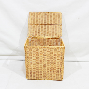 Handmade Foldable Eco-Friendly Multifunction Storage <b>Baskets</b> with Handles Size M-Natural <b>Wicker</b> for <b>Laundry</b> Picnic Organization - Product Image 5