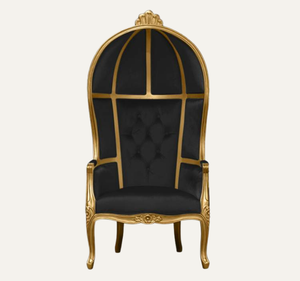 เก้าอี้บัลลังก์ไม้มะฮอกกานีแท้ ดีไซน์หรูหราทันสมัย แข็งแรงทนทาน เหมาะสำหรับล็อบบี้โรงแรม ห้องนั่งเล่น และอพาร์ตเมนต์ - Product Image 1