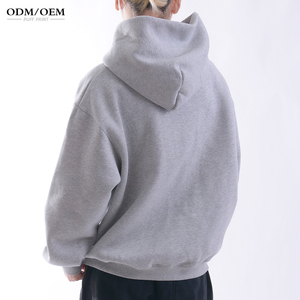 High Quality Pullover 350gsm Boxy Fit Hoodie Custom logo <b>Blank</b> Unisex <b>Blank</b> Heavyweightmens No Pockets Hoodies - Product Image 4