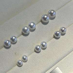 Zhuji High Quality Aurora Flawless Mantou Round <b>Pearl</b> <b>Earrings</b> 6-12mm Freshwater Natural Wholesale - Product Image 2