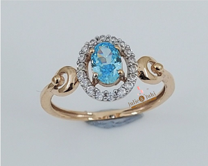 Anillo de Oro Original de 22 Quilates para Mujer, Acabado Brillante, para Compromisos, Ceremonias, Eventos Nupciales, Ocasiones Festivas y Uso Diario - Product Image 1